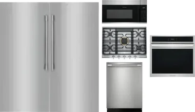 6 Piece Package Includes Refrigerator, Freezer, Cooktop, Wall Oven, Microwave And Dishwasher