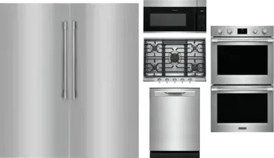 6 Piece Package Includes Refrigerator, Freezer, Cooktop, Wall Oven, Microwave And Dishwasher