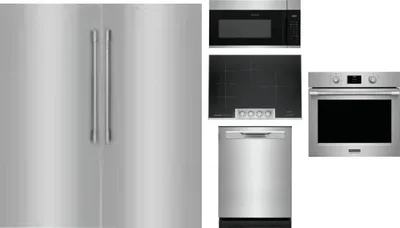 6 Piece Package Includes Refrigerator, Freezer, Cooktop, Wall Oven, Microwave And Dishwasher