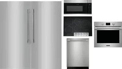 6 Piece Package Includes Refrigerator, Freezer, Cooktop, Wall Oven, Microwave And Dishwasher