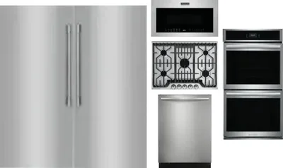 6 Piece Package Includes Refrigerator, Freezer, Cooktop, Wall Oven, Microwave And Dishwasher