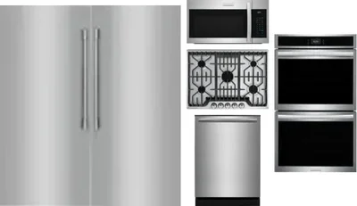 6 Piece Package Includes Refrigerator, Freezer, Cooktop, Wall Oven, Microwave And Dishwasher