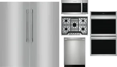 6 Piece Package Includes Refrigerator, Freezer, Cooktop, Wall Oven, Microwave And Dishwasher