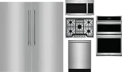 6 Piece Package Includes Refrigerator, Freezer, Cooktop, Wall Oven, Microwave And Dishwasher