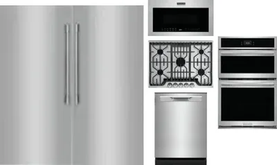 6 Piece Package Includes Refrigerator, Freezer, Cooktop, Wall Oven, Microwave And Dishwasher