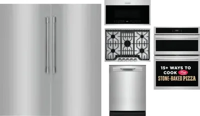 6 Piece Package Includes Refrigerator, Freezer, Cooktop, Wall Oven, Microwave And Dishwasher