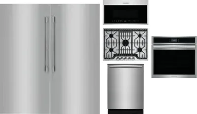 6 Piece Package Includes Refrigerator, Freezer, Cooktop, Wall Oven, Microwave And Dishwasher