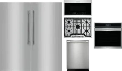 6 Piece Package Includes Refrigerator, Freezer, Cooktop, Wall Oven, Microwave And Dishwasher