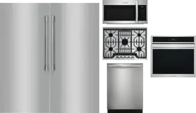 6 Piece Package Includes Refrigerator, Freezer, Cooktop, Wall Oven, Microwave And Dishwasher