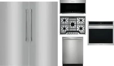 6 Piece Package Includes Refrigerator, Freezer, Cooktop, Wall Oven, Microwave And Dishwasher