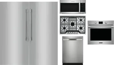 6 Piece Package Includes Refrigerator, Freezer, Cooktop, Wall Oven, Microwave And Dishwasher