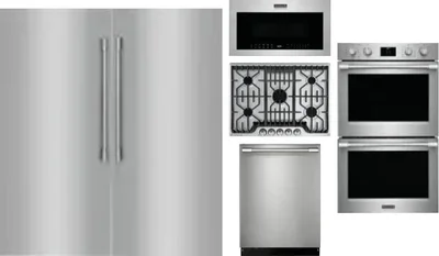 6 Piece Package Includes Refrigerator, Freezer, Cooktop, Wall Oven, Microwave And Dishwasher