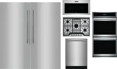 6 Piece Package Includes Refrigerator, Freezer, Cooktop, Wall Oven, Microwave And Dishwasher