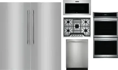 6 Piece Package Includes Refrigerator, Freezer, Cooktop, Wall Oven, Microwave And Dishwasher