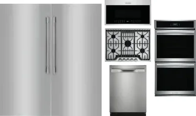 6 Piece Package Includes Refrigerator, Freezer, Cooktop, Wall Oven, Microwave And Dishwasher