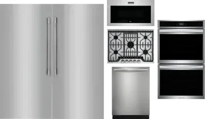 6 Piece Package Includes Refrigerator, Freezer, Cooktop, Wall Oven, Microwave And Dishwasher
