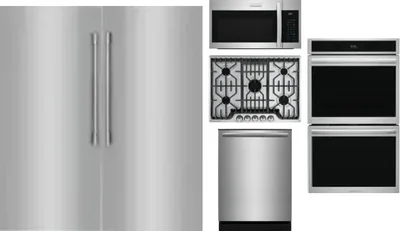 6 Piece Package Includes Refrigerator, Freezer, Cooktop, Wall Oven, Microwave And Dishwasher