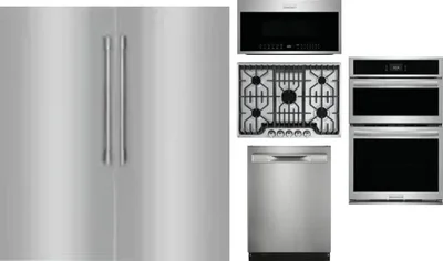 6 Piece Package Includes Refrigerator, Freezer, Cooktop, Wall Oven, Microwave And Dishwasher