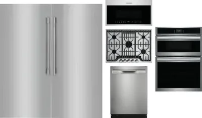 6 Piece Package Includes Refrigerator, Freezer, Cooktop, Wall Oven, Microwave And Dishwasher