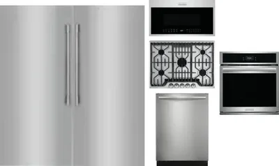 6 Piece Package Includes Refrigerator, Freezer, Cooktop, Wall Oven, Microwave And Dishwasher