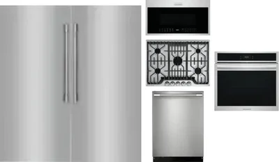 6 Piece Package Includes Refrigerator, Freezer, Cooktop, Wall Oven, Microwave And Dishwasher