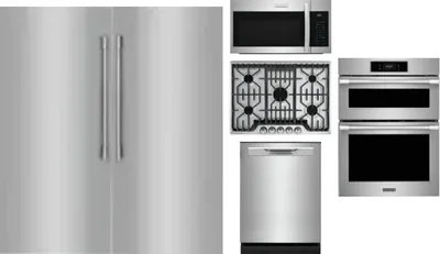 6 Piece Package Includes Refrigerator, Freezer, Cooktop, Wall Oven, Microwave And Dishwasher