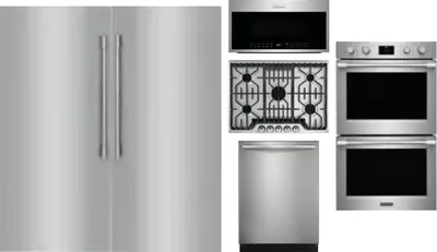 6 Piece Package Includes Refrigerator, Freezer, Cooktop, Wall Oven, Microwave And Dishwasher