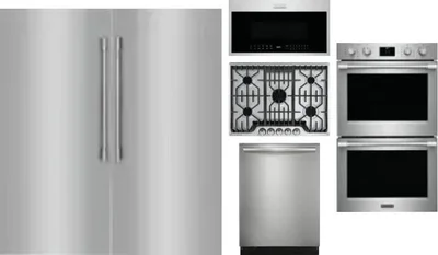 6 Piece Package Includes Refrigerator, Freezer, Cooktop, Wall Oven, Microwave And Dishwasher