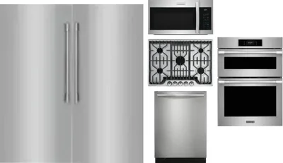 6 Piece Package Includes Refrigerator, Freezer, Cooktop, Wall Oven, Microwave And Dishwasher
