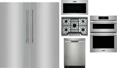 6 Piece Package Includes Refrigerator, Freezer, Cooktop, Wall Oven, Microwave And Dishwasher