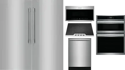 6 Piece Package Includes Refrigerator, Freezer, Cooktop, Wall Oven, Microwave And Dishwasher