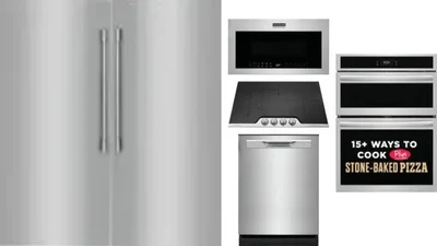 6 Piece Package Includes Refrigerator, Freezer, Cooktop, Wall Oven, Microwave And Dishwasher