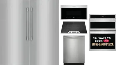 6 Piece Package Includes Refrigerator, Freezer, Cooktop, Wall Oven, Microwave And Dishwasher