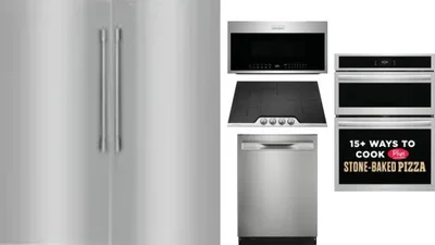 6 Piece Package Includes Refrigerator, Freezer, Cooktop, Wall Oven, Microwave And Dishwasher