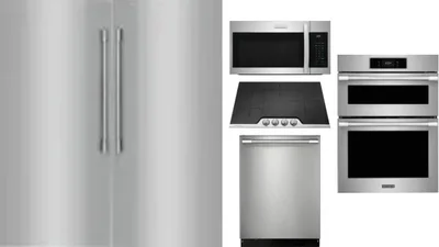 6 Piece Package Includes Refrigerator, Freezer, Cooktop, Wall Oven, Microwave And Dishwasher