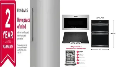 6 Piece Package Includes Refrigerator, Freezer, Cooktop, Wall Oven, Microwave And Dishwasher