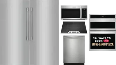 6 Piece Package Includes Refrigerator, Freezer, Cooktop, Wall Oven, Microwave And Dishwasher
