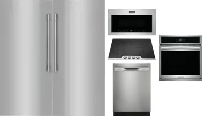 6 Piece Package Includes Refrigerator, Freezer, Cooktop, Wall Oven, Microwave And Dishwasher
