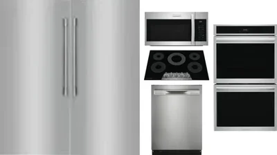 6 Piece Package Includes Refrigerator, Freezer, Cooktop, Wall Oven, Microwave And Dishwasher