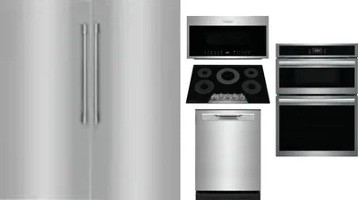 6 Piece Package Includes Refrigerator, Freezer, Cooktop, Wall Oven, Microwave And Dishwasher