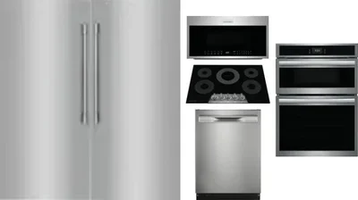 6 Piece Package Includes Refrigerator, Freezer, Cooktop, Wall Oven, Microwave And Dishwasher