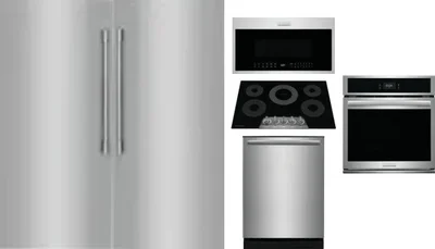 6 Piece Package Includes Refrigerator, Freezer, Cooktop, Wall Oven, Microwave And Dishwasher