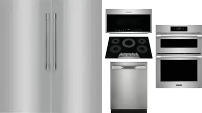 6 Piece Package Includes Refrigerator, Freezer, Cooktop, Wall Oven, Microwave And Dishwasher