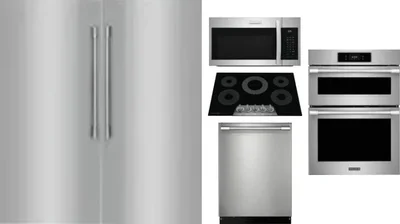 6 Piece Package Includes Refrigerator, Freezer, Cooktop, Wall Oven, Microwave And Dishwasher