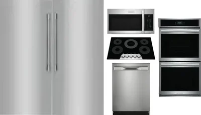 6 Piece Package Includes Refrigerator, Freezer, Cooktop, Wall Oven, Microwave And Dishwasher