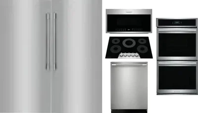 6 Piece Package Includes Refrigerator, Freezer, Cooktop, Wall Oven, Microwave And Dishwasher