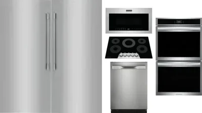 6 Piece Package Includes Refrigerator, Freezer, Cooktop, Wall Oven, Microwave And Dishwasher