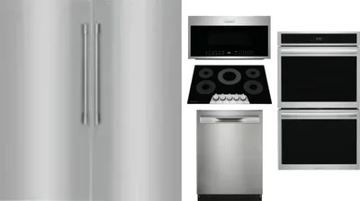 6 Piece Package Includes Refrigerator, Freezer, Cooktop, Wall Oven, Microwave And Dishwasher
