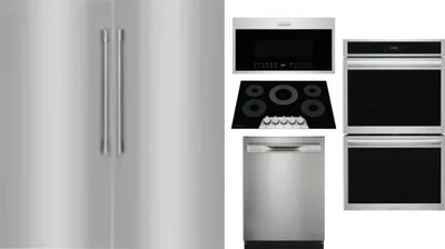 6 Piece Package Includes Refrigerator, Freezer, Cooktop, Wall Oven, Microwave And Dishwasher