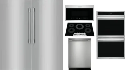 6 Piece Package Includes Refrigerator, Freezer, Cooktop, Wall Oven, Microwave And Dishwasher